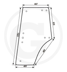 Szyba drzwi 65710368056