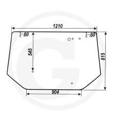Szyba tylna górna 65710368441