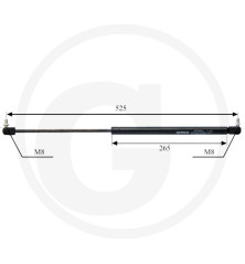 Sprężyna gazowa szyby tylnej 65710368917