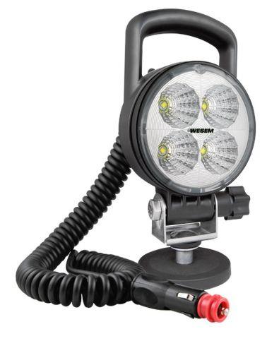 Lampa robocza LED FI86-35 12/24V+rączka 1500lm, spir.8m, uchwyt neodym., wtyczka, wył.