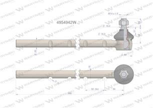 Przegub kierowniczy 4954942 WARYŃSKI