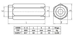Zawór zwrotny VU 1/4" przepustowość 20L