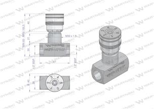 Zawór dławiący WRFB 90 1/2"BSP Waryński