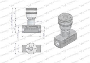 Zawór dławiący WRFB 90 1/4"BSP Waryński