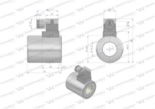 Cewka dzielnika elektrozaworu W-E12DVS6/2-80L. W-E12DVS3/2-80L 12V DC 48W Waryński