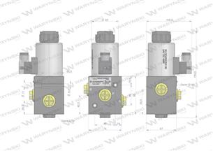 Elektrozawór 3-drogowy elektromagnetyczny kontroli 3/2 W-E12DVS3/2 