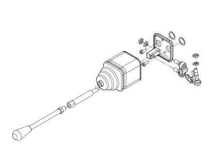 Joystick przyłączeniowy bez przycisku do rozdzielacza hydraulicznego 40L