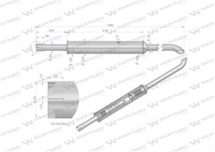 Tłumik 1460mm 5.6kg MF3 INOX WARYŃSKI