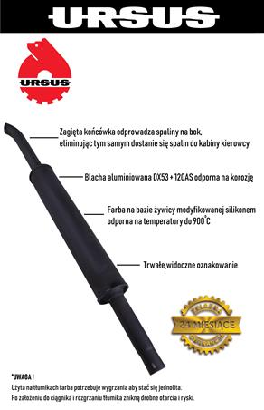 Tłumik 1460mm 5.6kg MF3 ORYGINAŁ URSUS