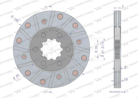 Tarcza hamulcowa 3134666R93 CASE. Waryński