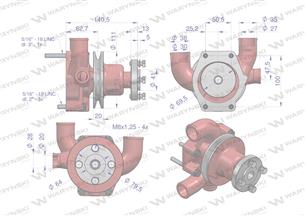 Pompa wody koło na I pasek MF3 WARYŃSKI