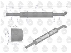 Tłumik okrągły 1140mm 5kg C-360 ORYGINAŁ URSUS