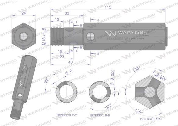 Zawór bezpieczeństwa do pompy hydraulicznej do C-360 (żeliwnej) WARYŃSKI