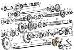 Koło zębate przesuwne napędu pompy hydraulicznej C-330 ORYGINAŁ URSUS