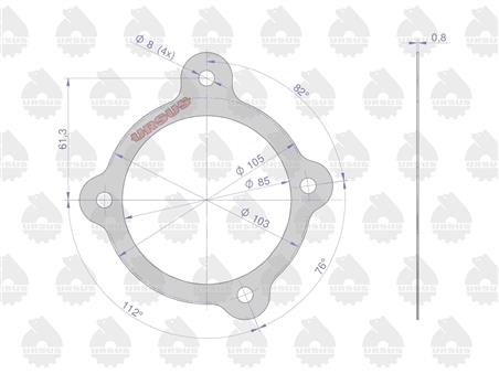 Uszczelka pokrywy licznika motogodzin krążelit 0.8mm C-330 ( sprzedawane po 10 ) ORYGINAŁ URSUS