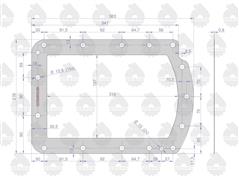 Uszczelka korpusu tylnego mostu przednia krążelit 0.8mm C-330 ( sprzedawane po 5 ) ORYGINAŁ URSUS