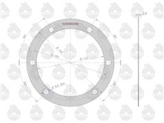 Uszczelka pokrywy wewnętrznej zwolnicy krążelit 0.8mm C-330 ( sprzedawane po 10 ) ORYGINAŁ URSUS