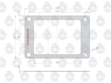 Uszczelka pokrywki pochwy krążelit 0.8mm C-330 ( sprzedawane po 10 ) ORYGINAŁ URSUS