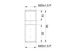 Śruba mocowania koła tylnego M20x1.5 C-330