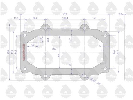 Uszczelka kolumny kierowniczej krążelit 0.8mm C-330 ( sprzedawane po 10 ) ORYGINAŁ URSUS