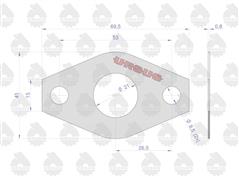 Uszczelka pompy olejowej krążelit 0.8mm C-330 ( sprzedawane po 10 ) ORYGINAŁ URSUS