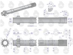 Wałek sprzęgłowy przekaźnika C-360-3P ORYGINAŁ URSUS