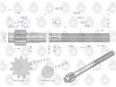 Półoś 11 zębów C-360 ORYGINAŁ URSUS