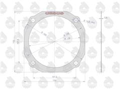 Uszczelka pokrywy półosi krążelit 0.8mm Zetor ( sprzedawane po 10 ) ORYGINAŁ URSUS