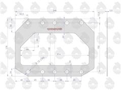 Uszczelka obudowy skrzyni przedni napęd krążelit 0.8mm Zetor ( sprzedawane po 10 ) ORYGINAŁ URSUS