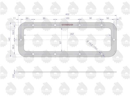 Uszczelka pokrywy dolnej zwolnicy krążelit 0.8mm Zetor ( sprzedawane po 5 ) ORYGINAŁ URSUS