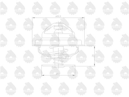 Termostat Forterra Zetor 70011316 ORYGINAŁ URSUS