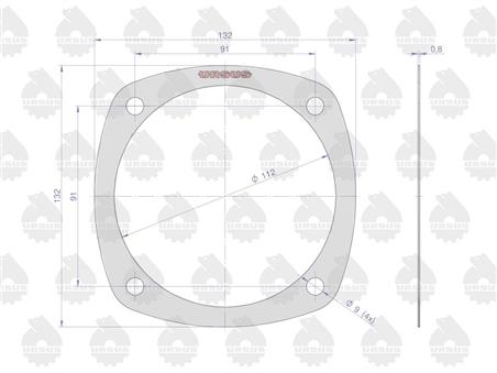 Uszczelka I pokrywy przedniej łożyska krążelit 0.8mm C-385 ( sprzedawane po 10 ) ORYGINAŁ URSUS