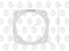 Uszczelka pokrywy łożysk sprzęgła krążelit 0.8mm C-385 ( sprzedawane po 10 ) ORYGINAŁ URSUS