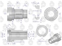 Wałek zewnętrzny napędu pompy C-385 ORYGINAŁ URSUS