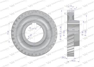 Koło napędowe III biegu 84123501. 80121007 Z-36 C-385 WARYŃSKI