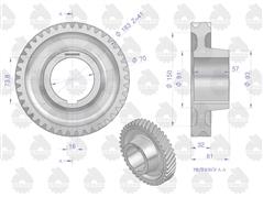 Koło stałego zazębienia Z-41 C-385 ORYGINAŁ URSUS