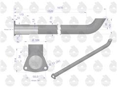 Rura Tłumika C-385 Turbo ORYGINAŁ URSUS