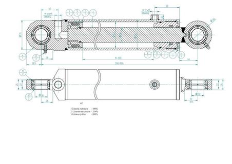 Cylinder hydrauliczny, siłownik pomocniczy podnośnika C-385 6-cyl. SMT2CJ.63.36.300 Kraj