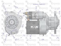 Rozrusznik z reduktorem typu Magneton Case Ford New Holland 9142766 Blue Line EXPOM KWIDZYN 9142766EX