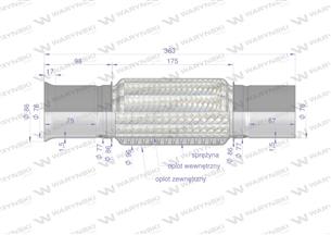 Łącznik elastyczny tłumika AL155806 John Deere WARYŃSKI