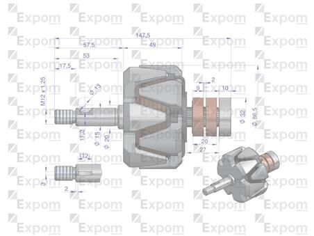 Wirnik alternatora EX230000. EX260000 C-330 C-360 EXPOM KWIDZYN eu EX-242300EX