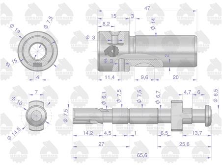 Element tłoczący pompy wtryskowej 132x58x92 C-330 FPE17A-7.5 ORYGINAŁ URSUS