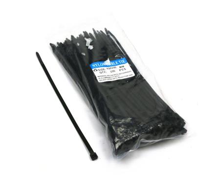 Opaski kablowe 4.6 x 200mm 100 szt w worku czarne odporne na UV-171966