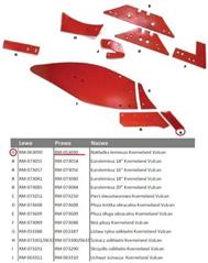 Dłuto, nakładka lemiesza prawa Kverneland Vulcan pasuje śruba M12X34OV2