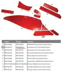 Eurolemiesz prawy 14" Kverneland Vulcan pasuje śruba M12X34OV2 - 4 szt.