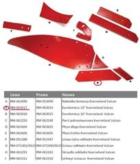 Eurolemiesz lewy 14'' Kverneland Vulcan pasuje śruba M12X34OV2 - 4 szt.