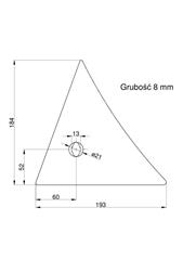 Pierś odkładni prawa jednootworowa Kverneland Vulcan pasuje śruba M12X35NOS - 1 szt.