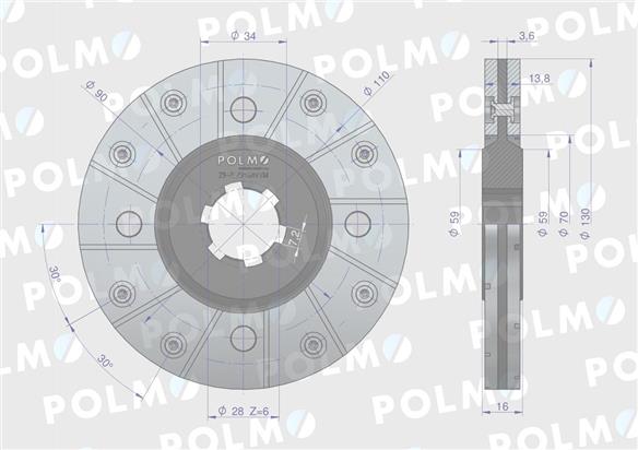 Tarcza hamulca mała 5040240760 Bizon POLMO