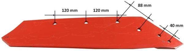 Eurolemiesz prawy 18" Kverneland Vulcan pasuje śruba M14X34OV1 - 4 szt.