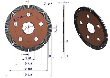 Tarcza cierna hamulca MF3/MF4 1860964M2